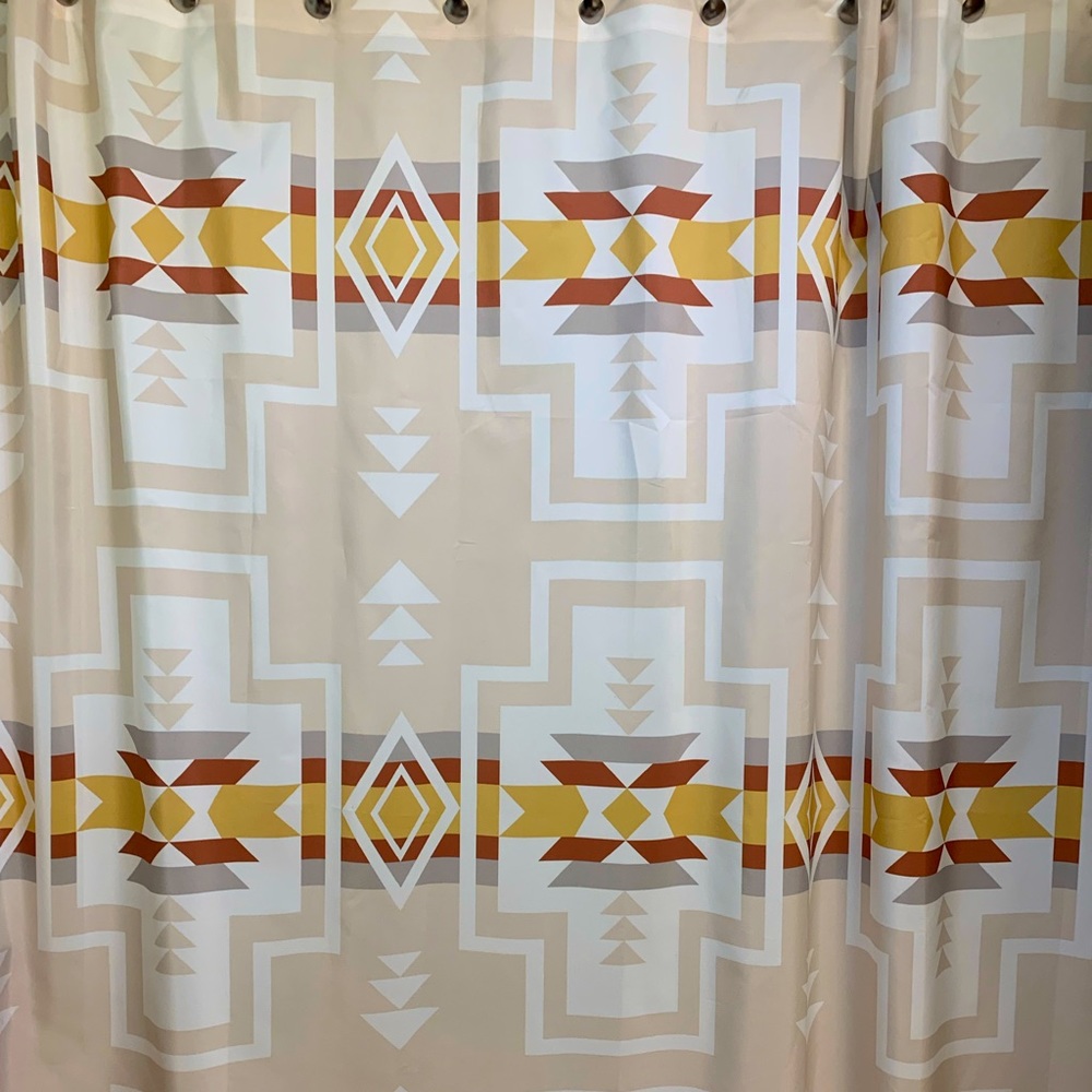 Shower curtain-Pendleton style (not Pendleton brand) southwestern.Standard size